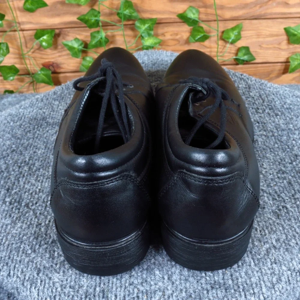 Allen Cooper Oxford Men Casual Shoe Sz 42 Professional Black Leather Lightweight